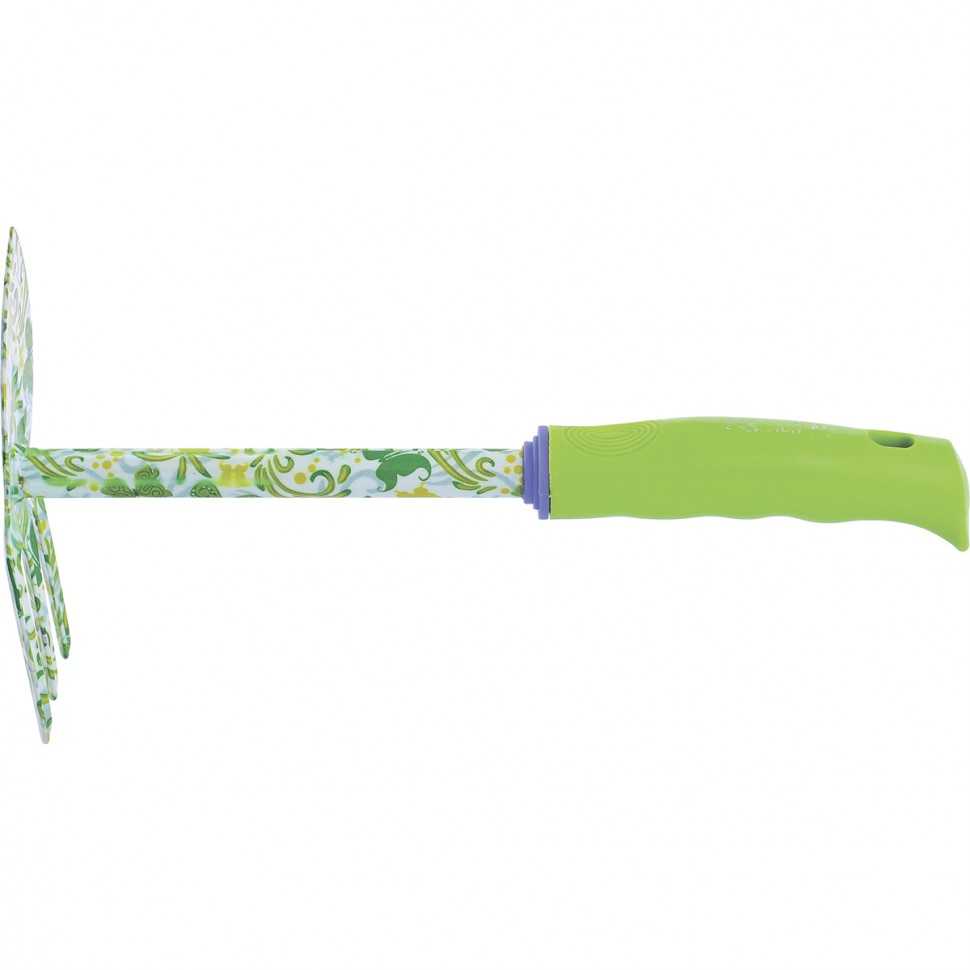 Мотыжка комбинированная, 65 х 300 мм, стальная, пластиковая рукоятка, Flower Green, Palisad Серия Flower green фото, изображение