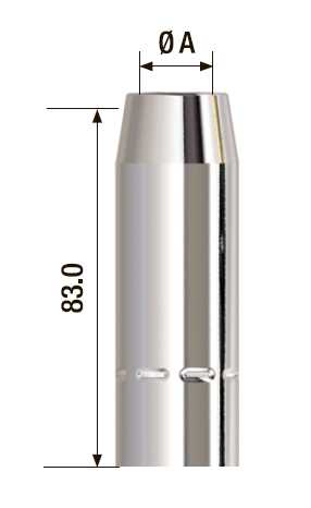 Fubag Газовое сопло D= 16 мм FB 400 (5 шт.) FB400.N.16.0 Аксессуары к горелкам TIG, MIG/MAG фото, изображение