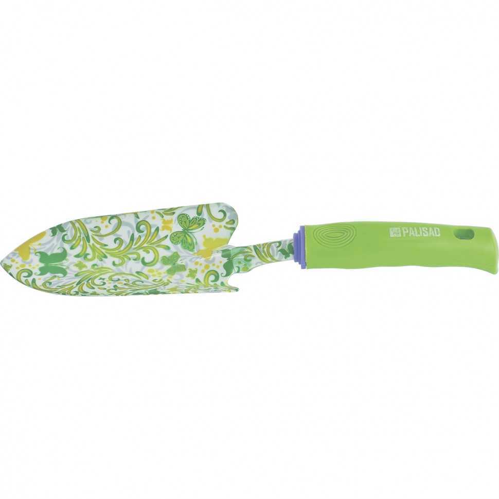Совок посадочный широкий, 80 х 330 мм, стальной, пластиковая рукоятка, Flower Green, Palisad Серия Flower green фото, изображение