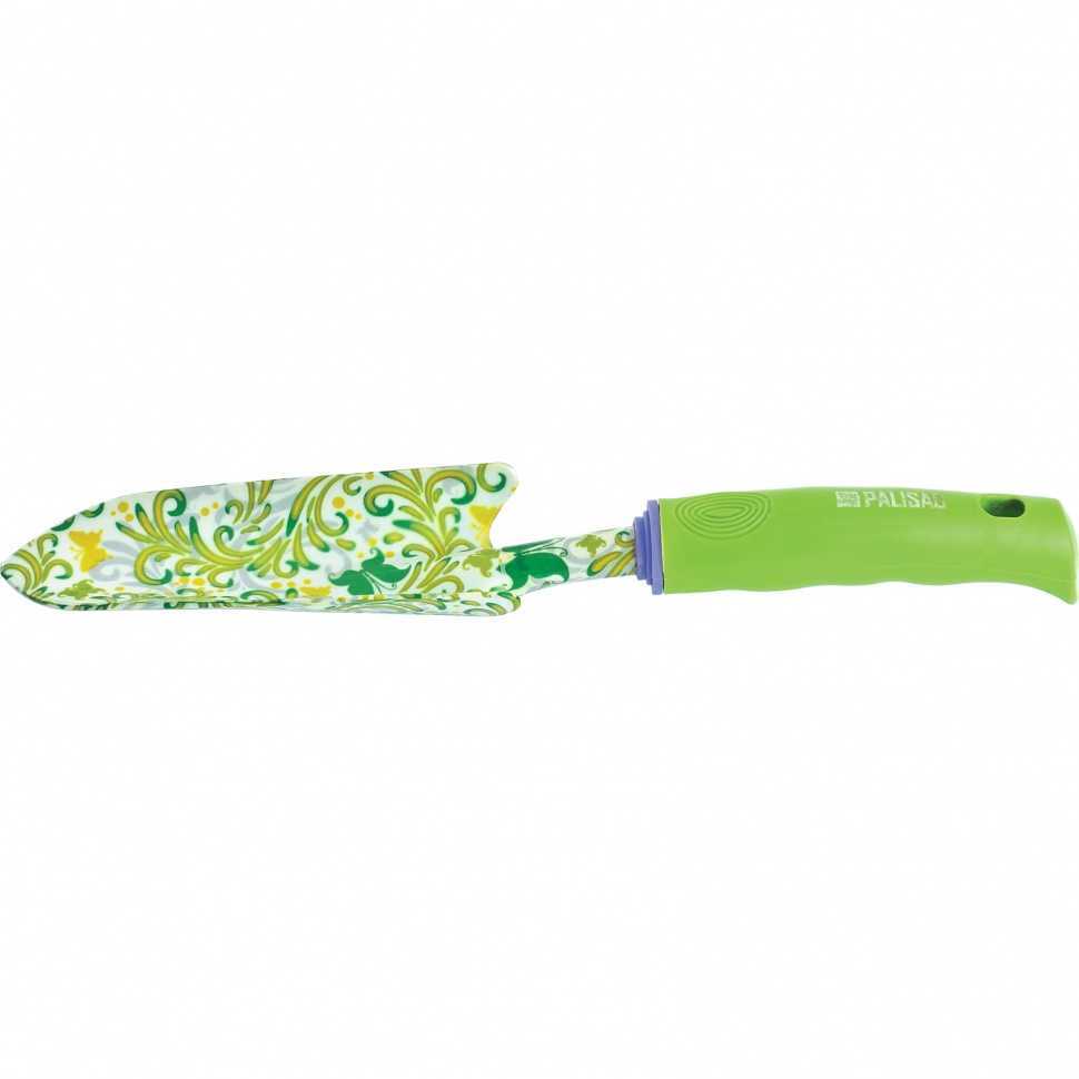 Совок посадочный узкий, 55 х 330 мм, стальной, пластиковая рукоятка, Flower Green, Palisad Серия Flower green фото, изображение