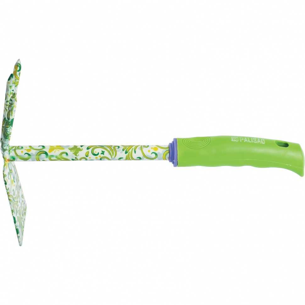 Мотыжка комбинированная, 65 х 310 мм, стальная, пластиковая рукоятка, Flower Green, Palisad Серия Flower green фото, изображение